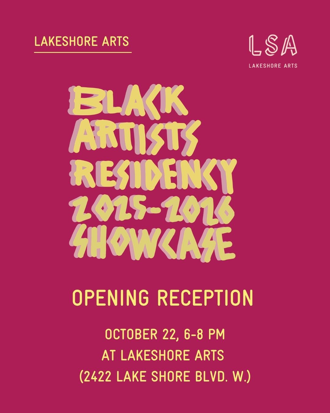 Black Artists Residency 2025-2026 Showcase October 22 6-8 PM
